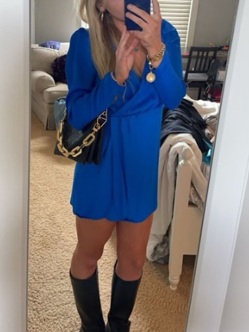 Blue Zara Dress Medium